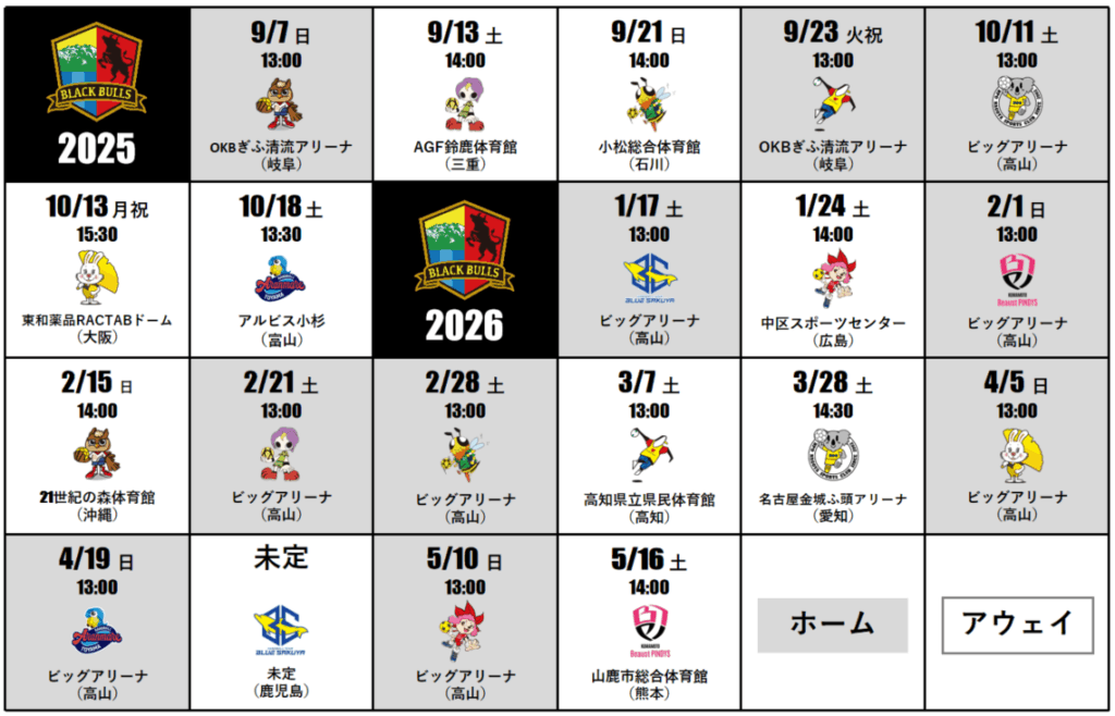 2025-26スケジュール